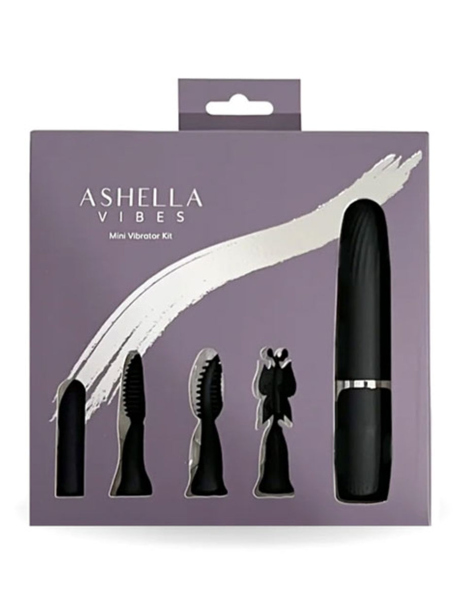 Ashella Vibes Mini Vibrator Kit with Silicone Attachments > Vibrators > Mini Vibrators