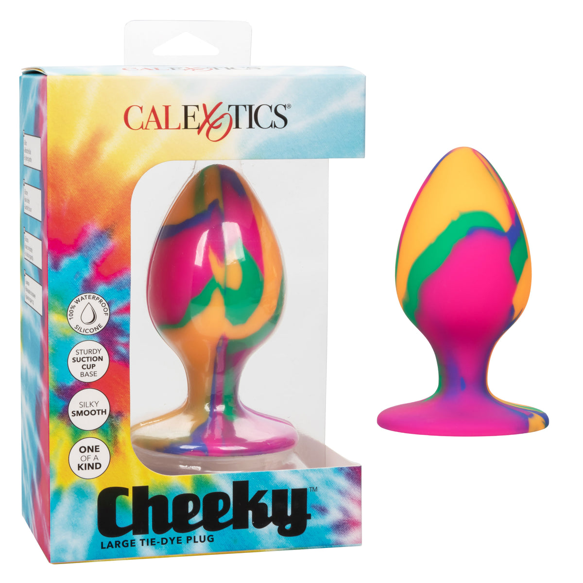 Cheeky Large Tie Dye – Vibrant Large Butt Plug 3.5 Inch > Anal Range > Butt Plugs