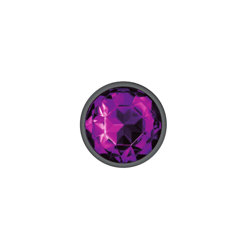 Cheeky Charms Round Jewel Butt Plug – Gunmetal or Silver, Metal Anal Plug with Gem (Small, Medium, Large) > Anal Range > Jewel Butt Plugs