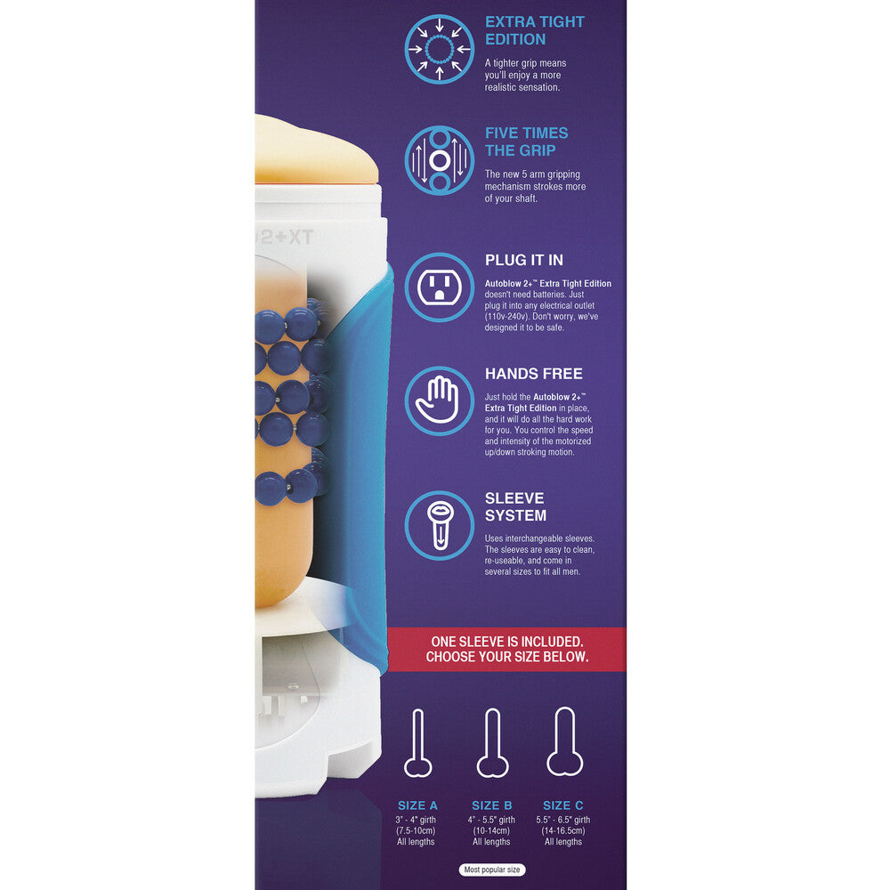 Autoblow 2plus Extra Tight Edition Size B Strokers - Premium