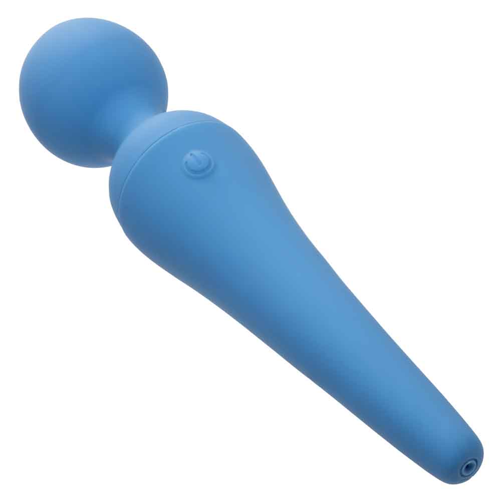 Couture Collection™ Body Wand Kit Blue Silicone Waterproof with Dual and Triple Teaser Attachments > Sex Toys > Massage Wands