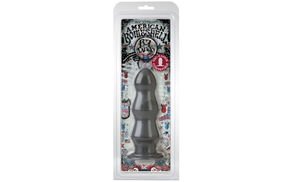 B-7 Tango 7 Inch Anal Dildo (Gun Metal) – Triple Ripple Design Anal Dildo Secondary image