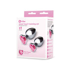 B-Vibe Jewel Heart Metal Butt Plug Training Set > Anal Range > Jewel Butt Plugs