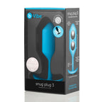 B-Vibe Snug Plug 3 Weighted Silicone Plug Teal > Anal Range > Vibrating Butt Plugs