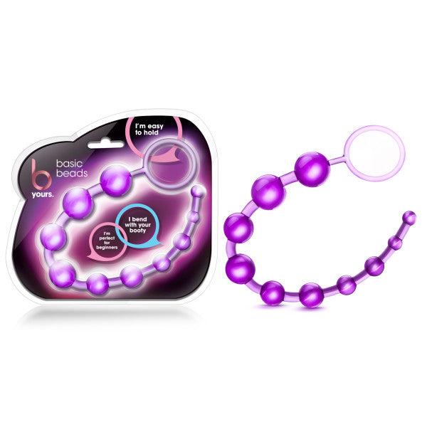 B Yours Basic Beads Purple Flexible Gradual Pleasure Beads Secondary image