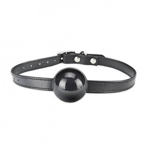 Lux Fetish Black Silicone Ball Gag Fully Adjustable Size Black > Bondage Gear > Gags and Bits