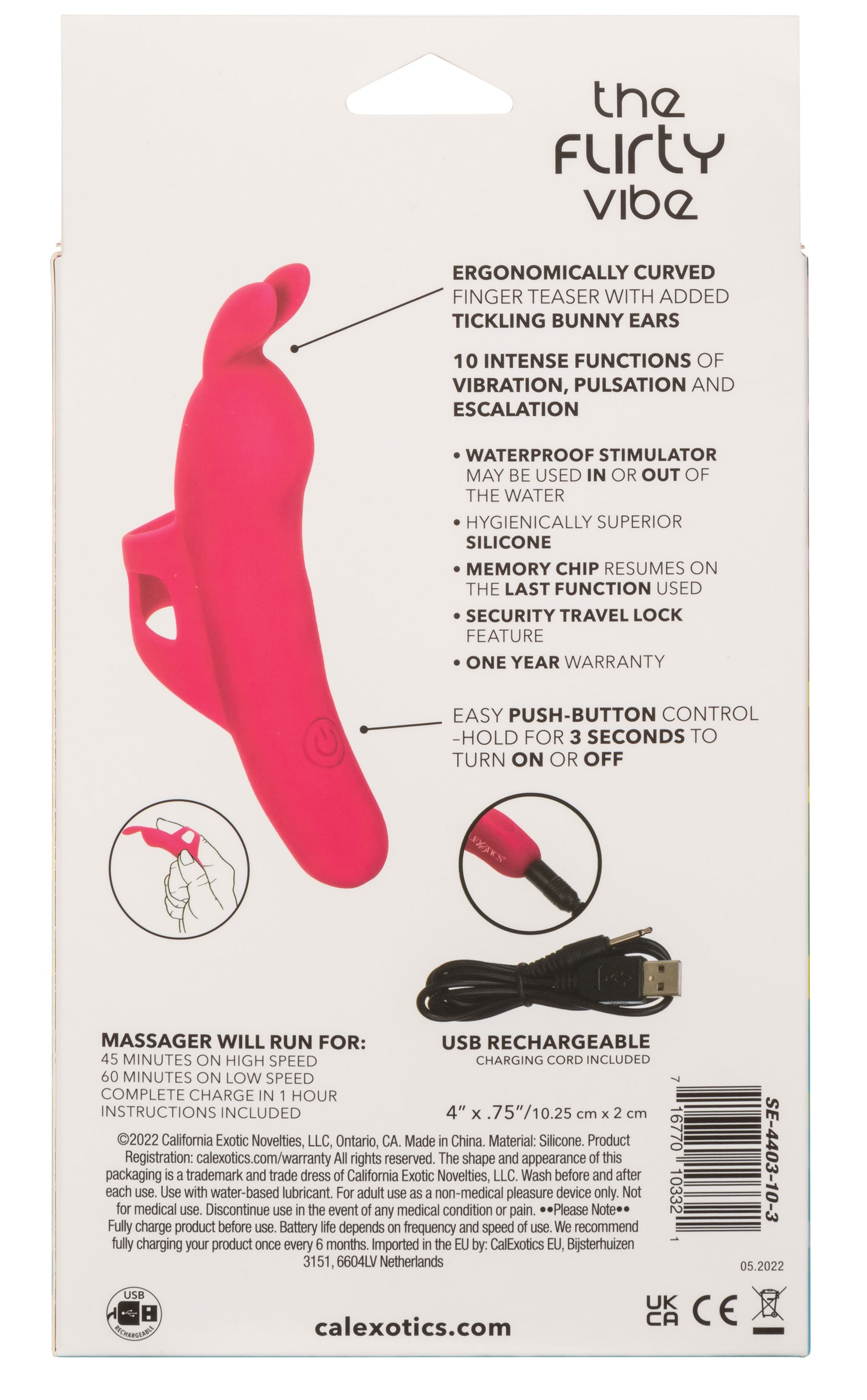Neon Vibes The Flirty Vibe Finger Teaser Finger Stimulator