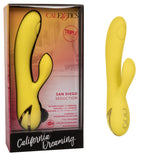 California Dreaming San Diego Seduction Yellow Silicone Dual-Action Massager with Triple Motors and 10 Functions > Vibrators > Ladies > Rabbit