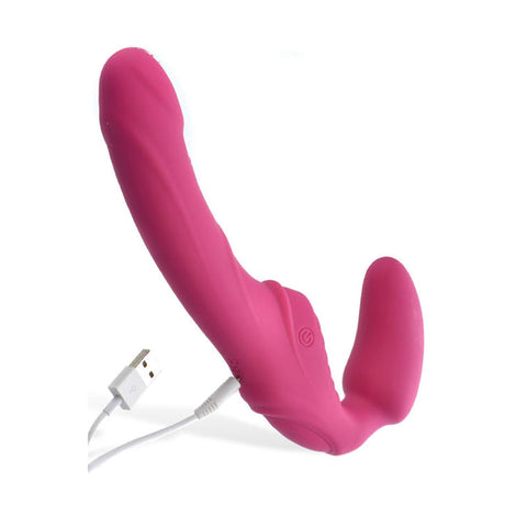 Adam & Eve Eve's Vibrating Strapless Strap-On – USB Rechargeable Strapless Strap-On 22 cm Penetration Length > Dildos > Strapless Strap Ons