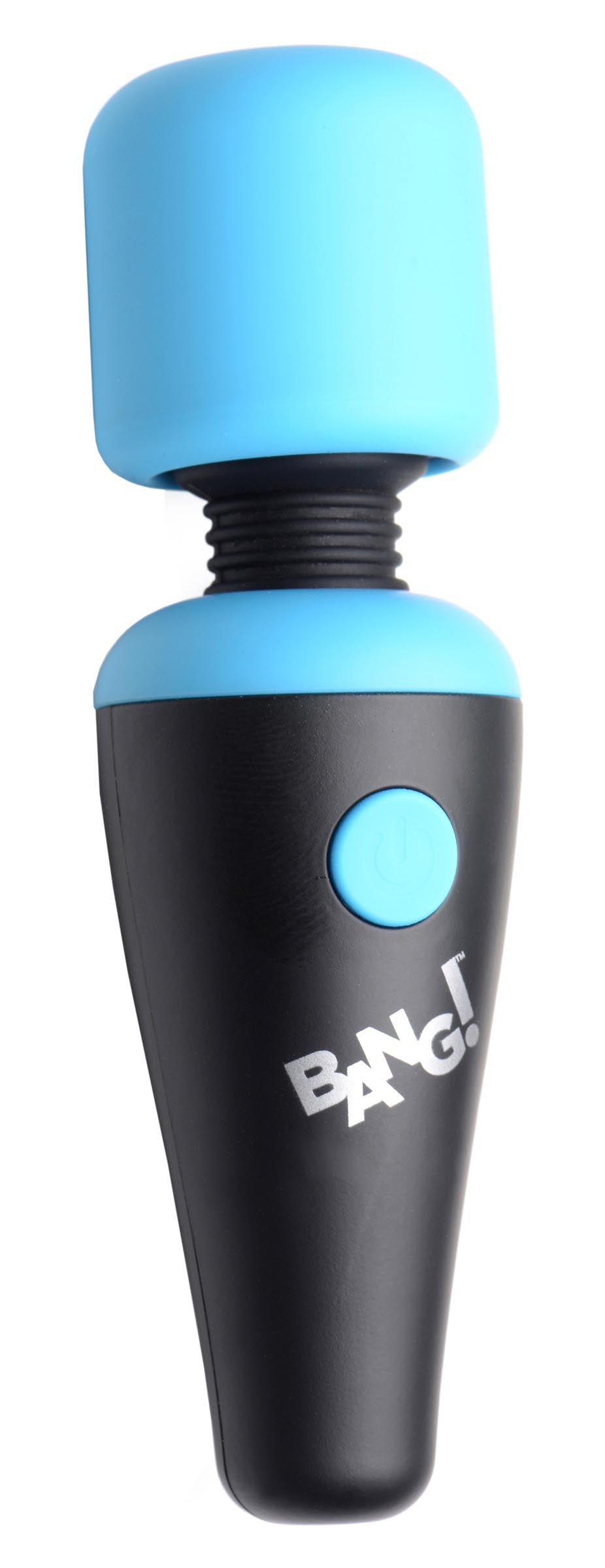 BANG! 10X Vibrating Mini Silicone Wand Blue with Flexible Neck and Rechargeable > Sex Toys > Mini Massagers Main image