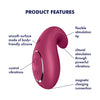 Satisfyer Dipping Delight Berry Lay-On Vibrator with 2 Powerful Motors and Flexible Tip, Waterproof Silicone, 12 Vibration Modes > Vibrators > Vibrating Pads