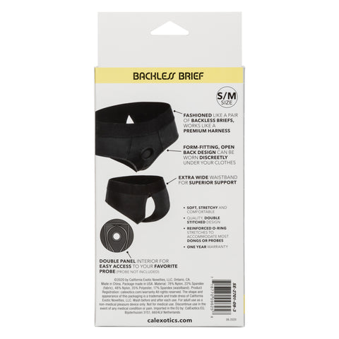 Boundless Backless Brief Harness Black S/M Erotic Clothing Harnesses & Strap-Ons