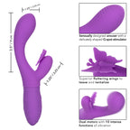 Butterfly Kiss Purple Silicone Vibrator with Motors > Vibrators > Ladies > Rabbit