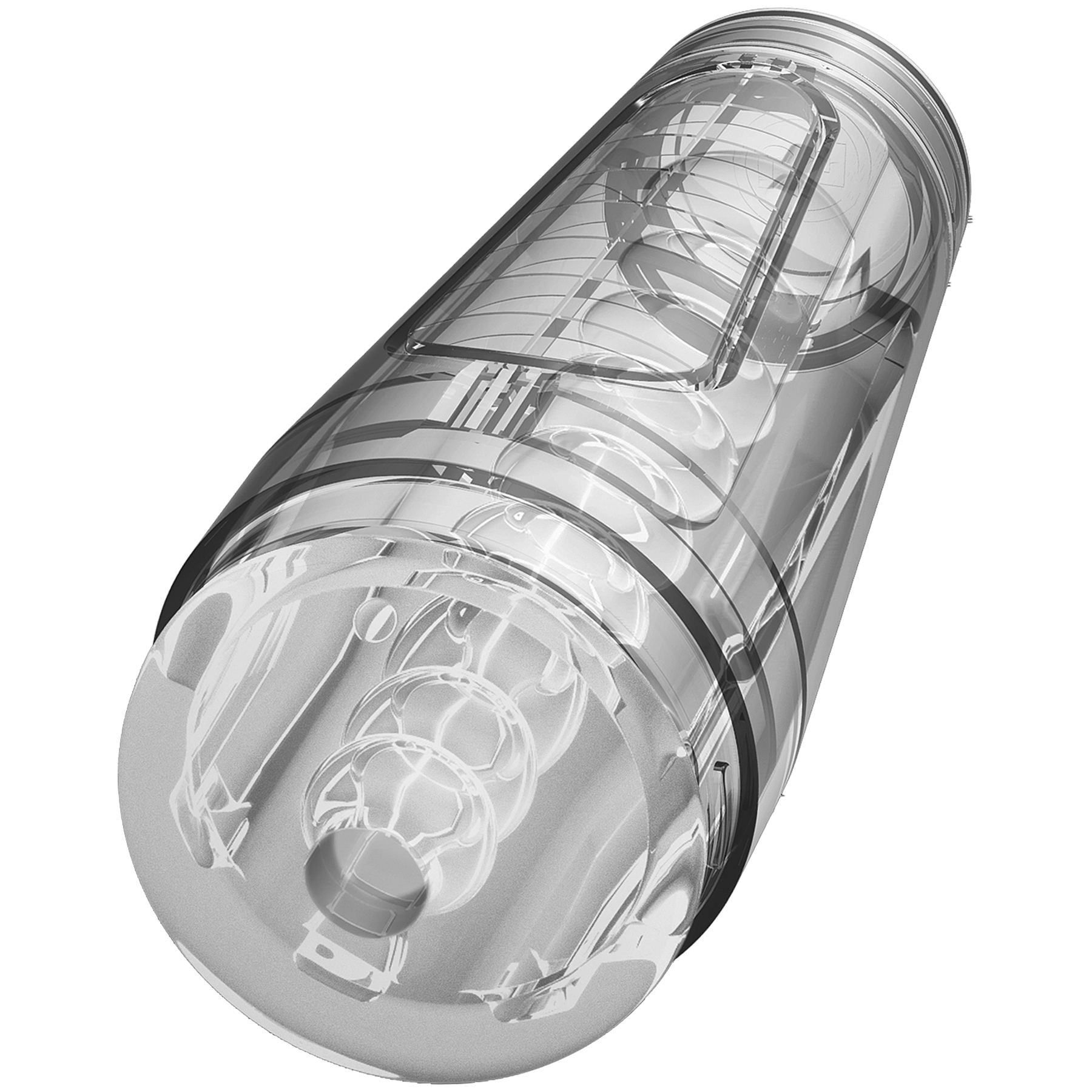 Doc Johnson Optix Crystal Masturbator (Clear) – Transparent Masturbator > Sex Toys For Men > Masturbators > Manual