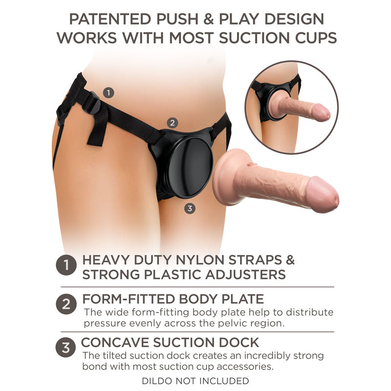 King Cock Elite Beginner's Body Dock Strap-On Harness Adjustable Size > Dildos > Strap On Harnesses