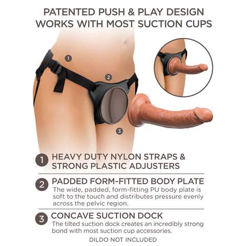 King Cock Elite Comfy Body Dock Strap-On Harness - Adjustable Size STRAP-ONS
