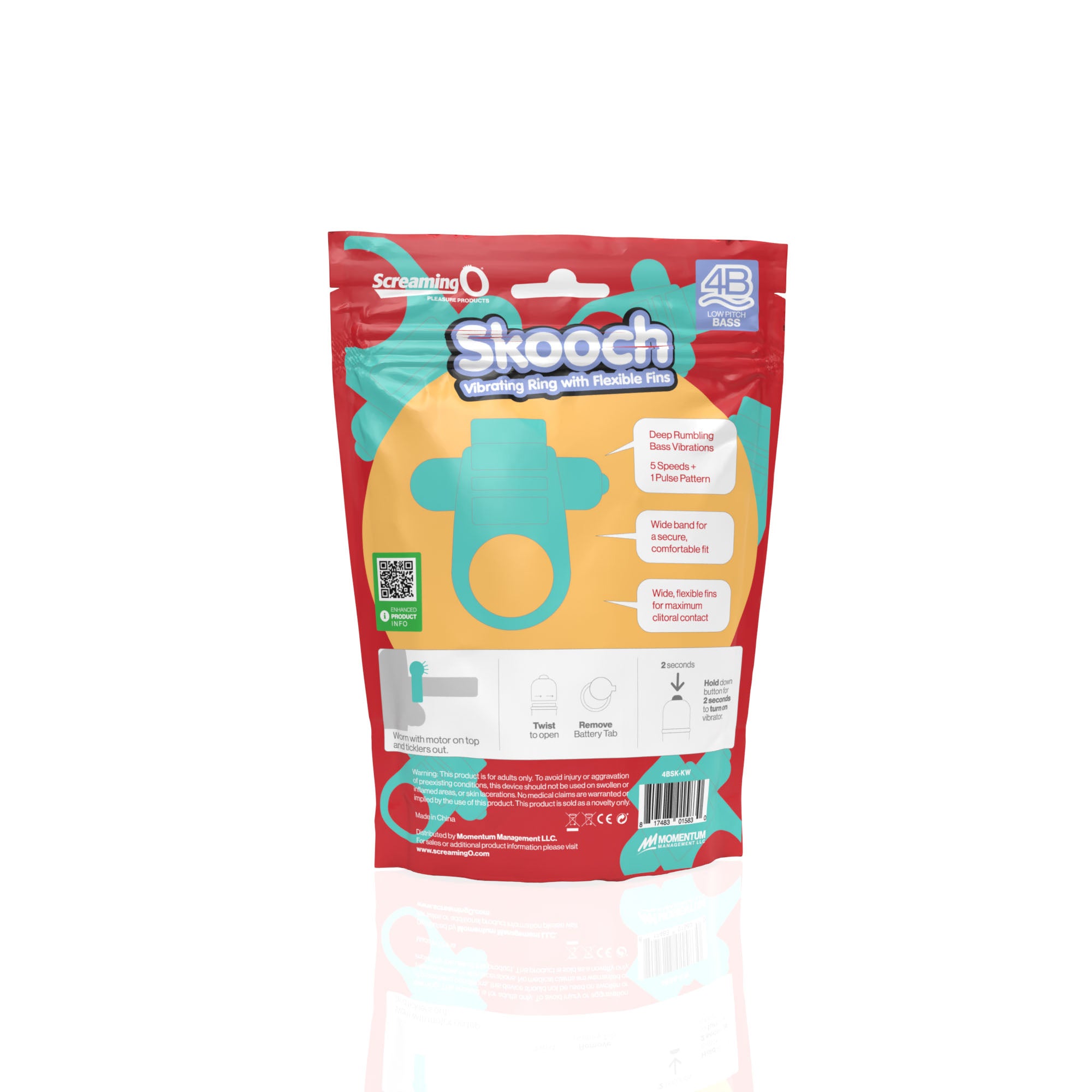 Skooch 4B Low Pitch Bass (Kiwi | Strawberry) > Sex Toys > Couples Toys