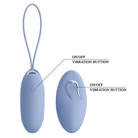 Party Up Ivan Remote Vibrating Egg - USB Rechargeable with Wireless Remote BULLETS & EGGS
