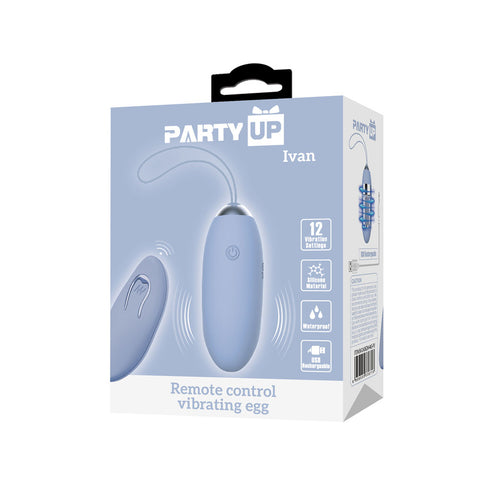 Party Up Ivan Remote Vibrating Egg - USB Rechargeable with Wireless Remote BULLETS & EGGS