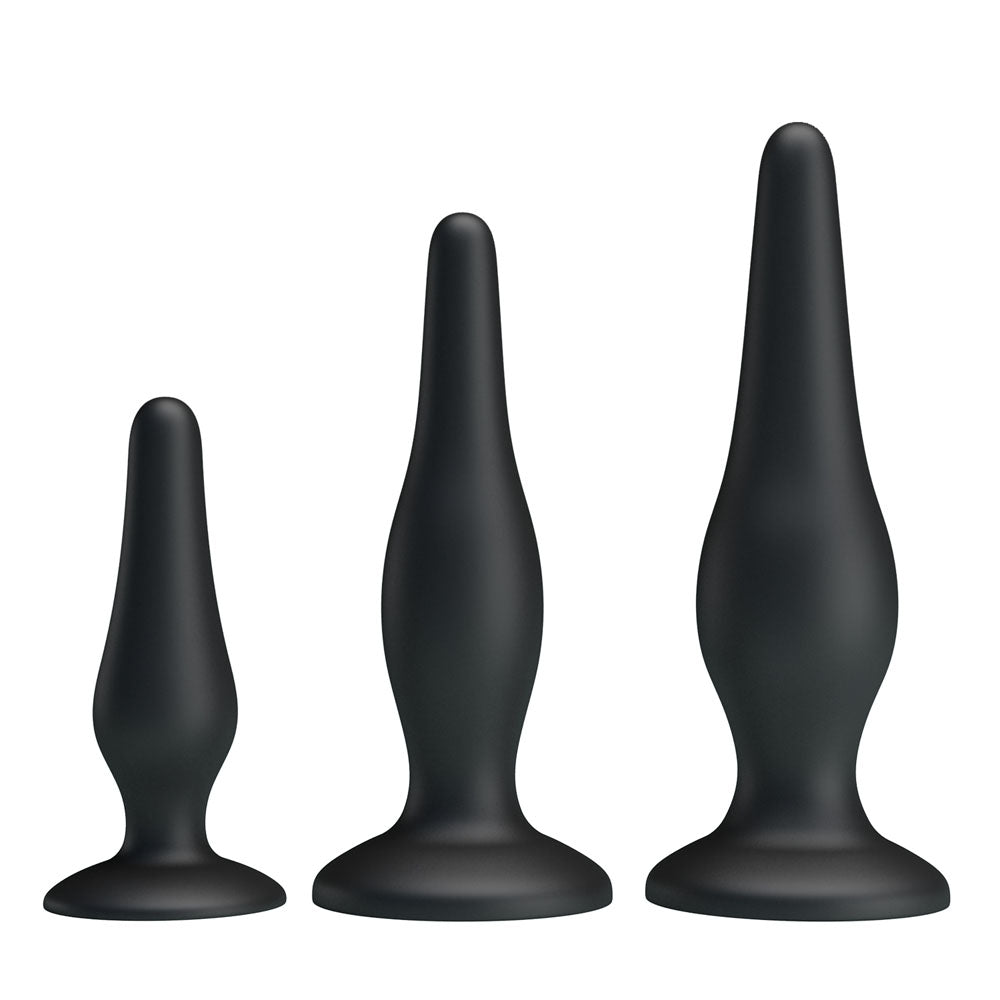 Party Up Jerry Butt Plug Set - Set of Three Sizes for Intimate Play > Anal Range > Butt Plug Kits