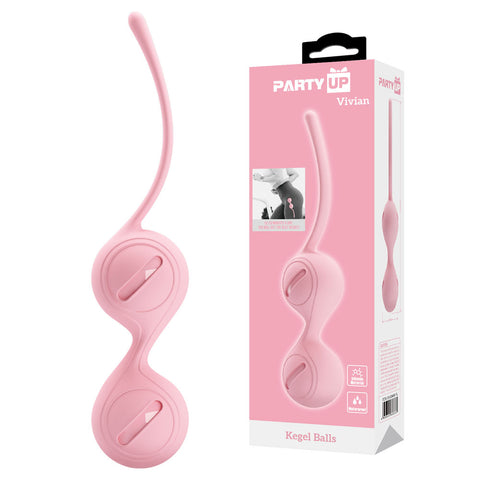 Party Up Vivian Kegel Balls Silicone Pelvic Strengthening Exercise Toy Pink > Sex Toys For Ladies > Kegel Exercise