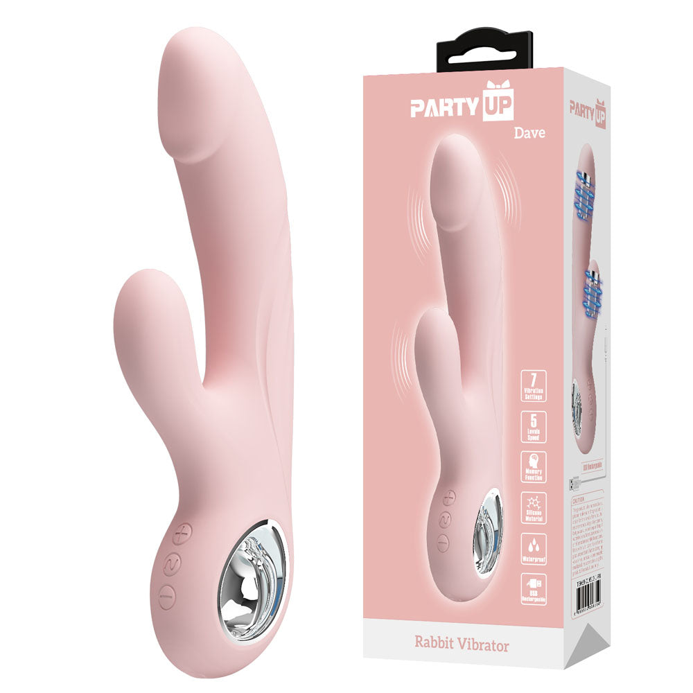 Party Up Dave Rabbit Vibe 19 Cm USB Rechargeable Vibrator Adult Stuff Warehouse Party Up Dave Rabbit Vibe 19 Cm USB Rechargeable Vibrator Adult Stuff Warehouse