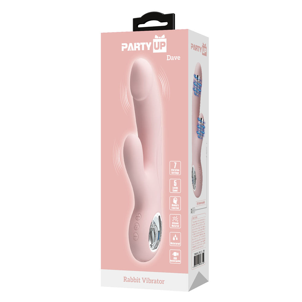 Party Up Dave Rabbit Vibe 19 Cm Rabbit Vibrator > Vibrators > Ladies > Rabbit