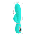 Party Up Edward Rabbit Vibe Teal 20 cm Rabbit Vibrator > Vibrators > Ladies > Rabbit