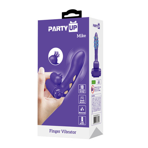 Party Up Mike Finger Vibe Vibrating Finger Vibrator STIMULATORS