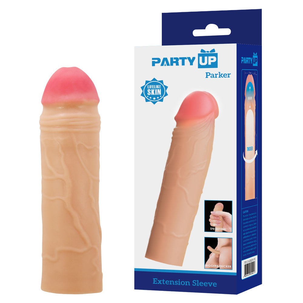 Party Up Parker (2 Inch) – Penis Extender Sleeve Flesh > Sex Toys For Men > Penis Sleeves Main image