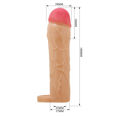 Party Up Patrick 2 Inch Extender Sleeve - 2 Inch Penis Extender Sleeve with Ball Strap SLEEVES