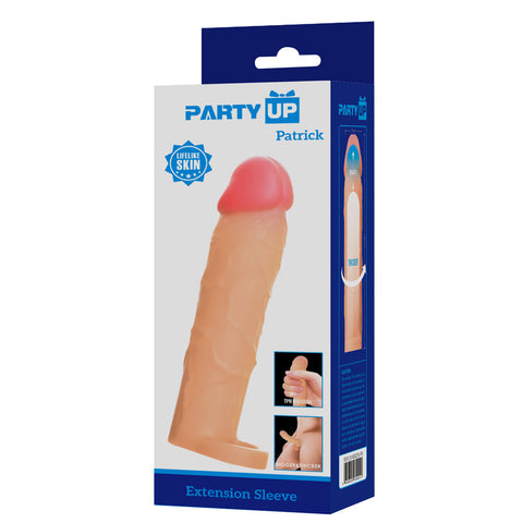 Party Up Patrick 2 Inch Extender Sleeve - 2 Inch Penis Extender Sleeve with Ball Strap SLEEVES