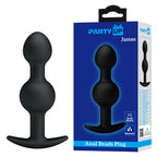 Party Up James Anal Bead Plug 10.4 Centimeter Beaded Butt Plug Black > Anal Range > Butt Plugs