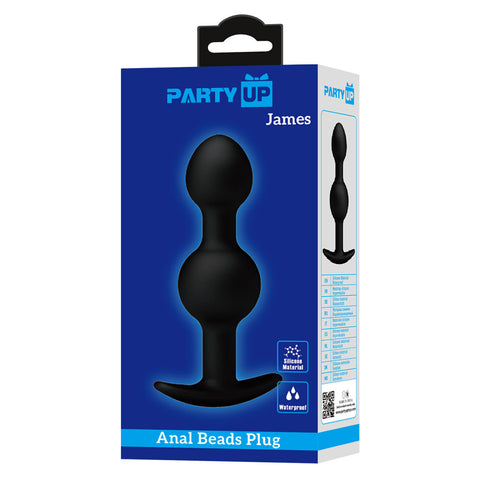 Party Up James Anal Bead Plug 10.4 Centimeter Beaded Butt Plug Butt Plugs