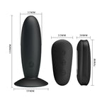 Pretty Love Mr. Play (Black) – Remote-Controlled Silicone Vibrating Anal Plug > Anal Range > Vibrating Butt Plugs