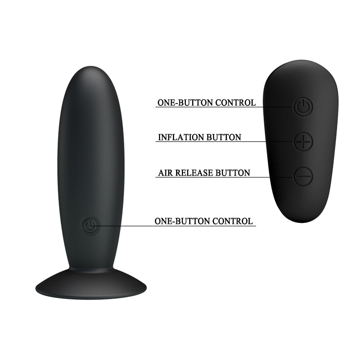 Pretty Love Mr. Play (Black) – Remote-Controlled Silicone Vibrating Anal Plug > Anal Range > Vibrating Butt Plugs