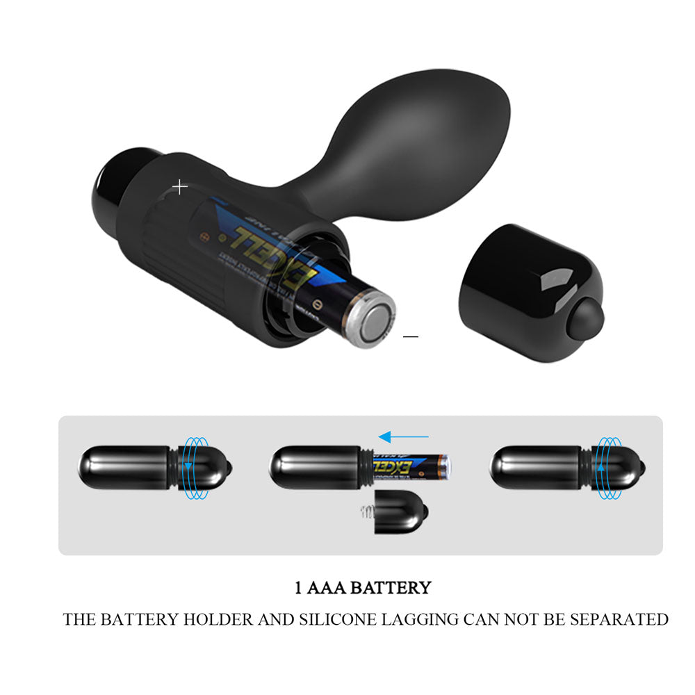 Party Up KEN (Black) – 8.6 cm Vibrating Butt Plug > Anal Range > Vibrating Butt Plugs