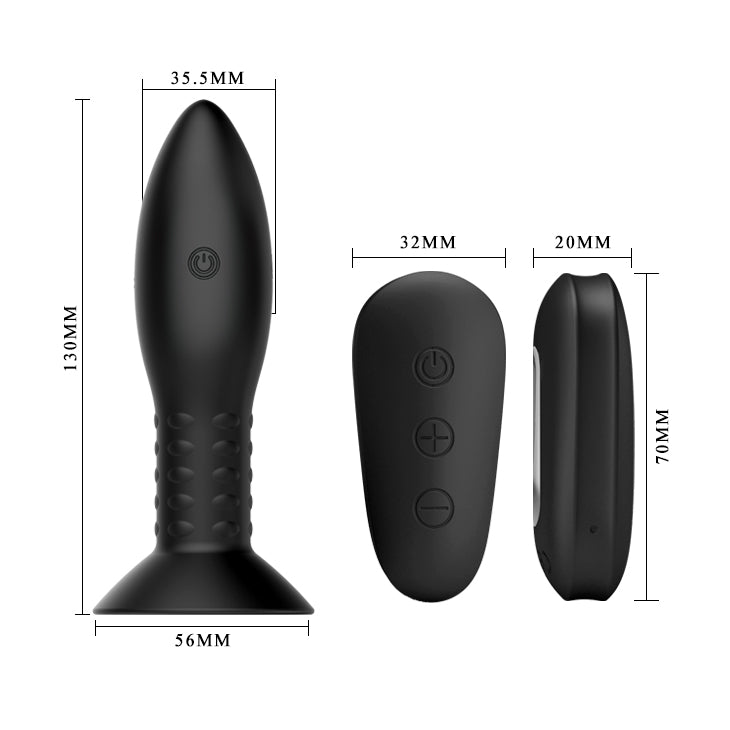 Mr Play Rotation Beads Anal Plug Beaded Butt Plug with Wireless Remote > Anal Range > Vibrating Butt Plugs