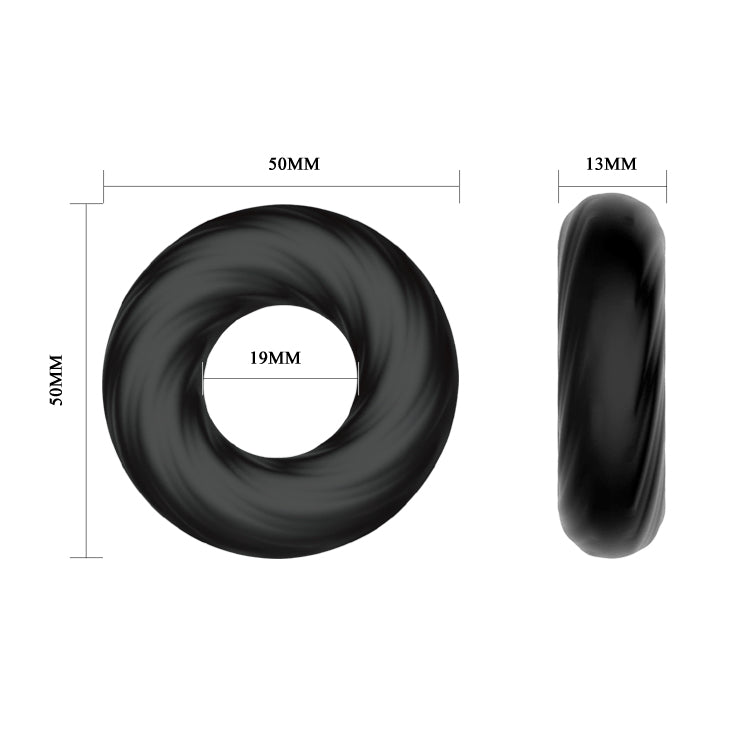 Crazy Bull Adjustable Silicone Cock Ring in Black COCK RINGS