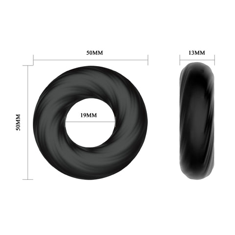Crazy Bull Adjustable Silicone Cock Ring in Black COCK RINGS