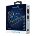 Party Up Marcus (Black) – USB Rechargeable Vibrating Cock Ring and Anal Plug > Anal Range > Anal Probes