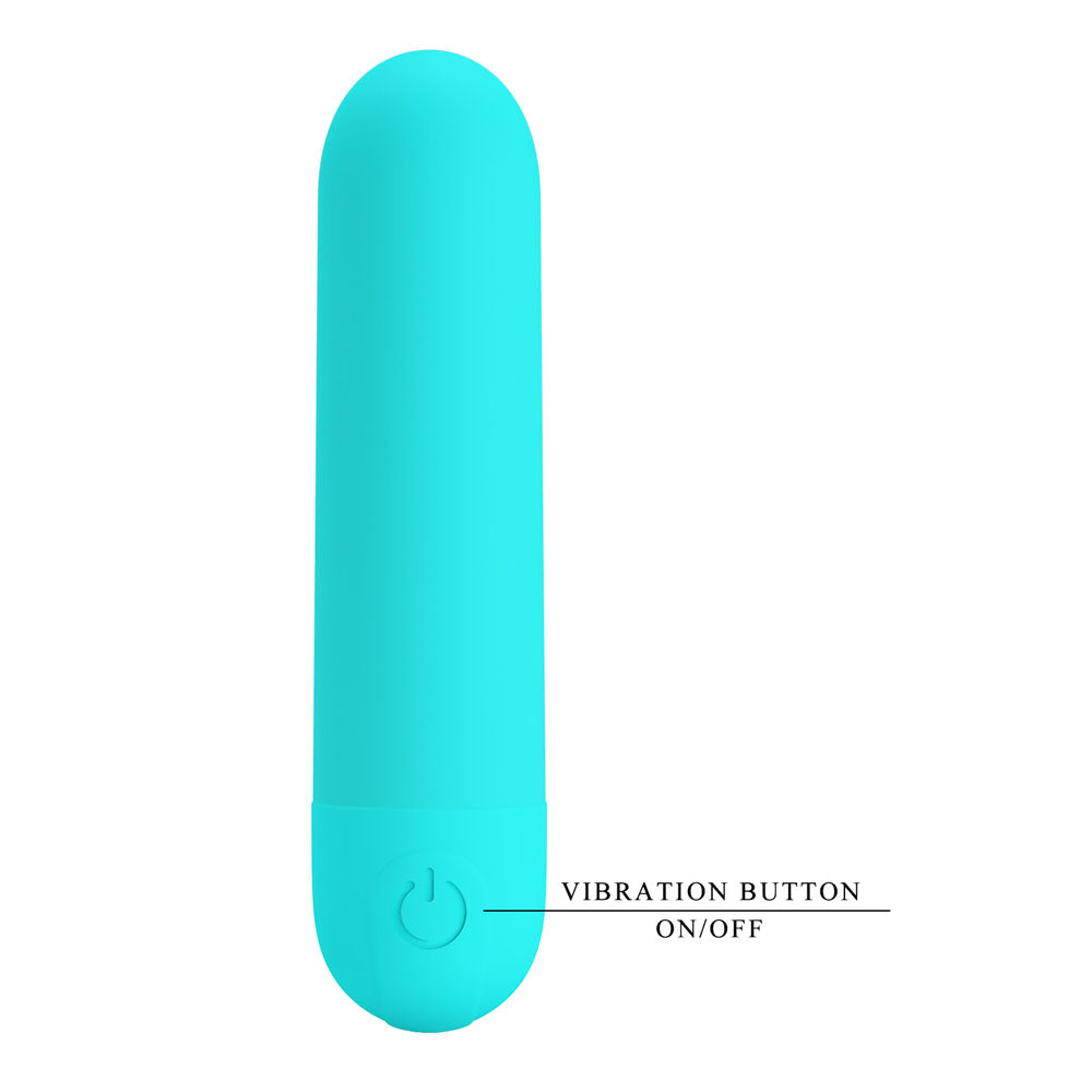 Party Up Harry Mini Bullet (Teal) – USB Rechargeable 8 cm Bullet Vibrator > Vibrators > Mini Vibrators