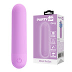 Party Up Greg Mini (Black) – USB Rechargeable 8 cm Bullet Vibrator Purple > Vibrators > Mini Vibrators