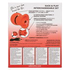 French Kiss Suck & Play Interchangeable Set – 12 Function Vibration and Suction Toy > Vibrators > Ladies > Clitoral Vibrators and Stimulators