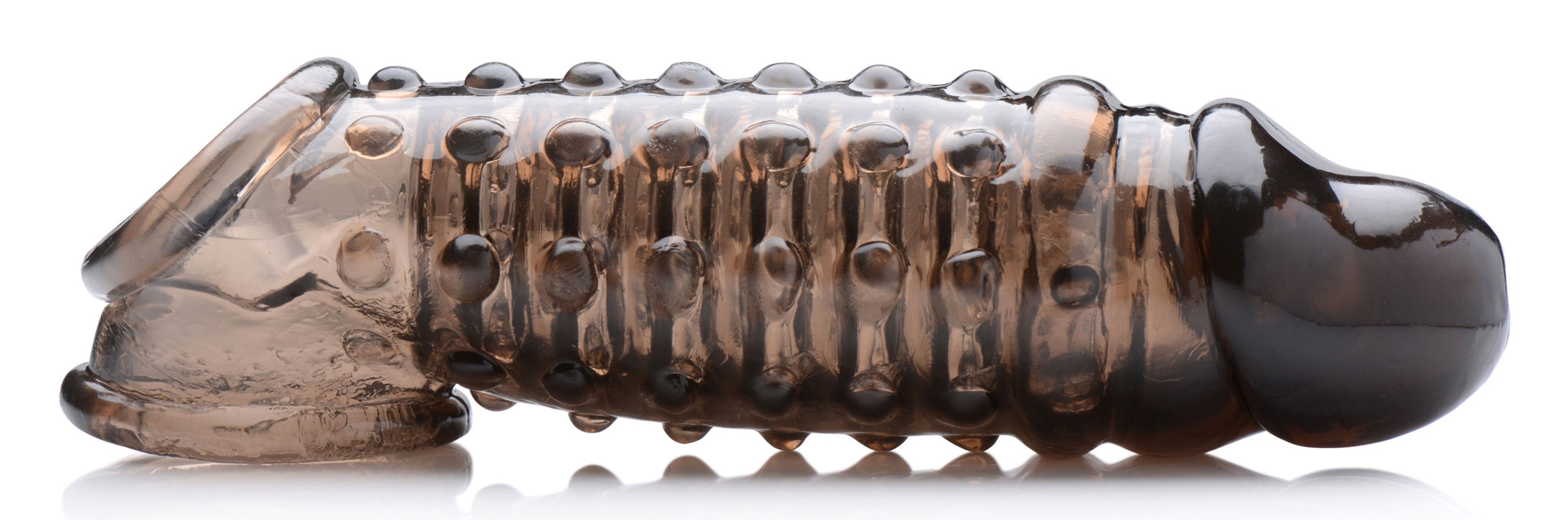 Penis Enhancer Sleeve 1.5in Smoke for Extra Length and Girth SLEEVES