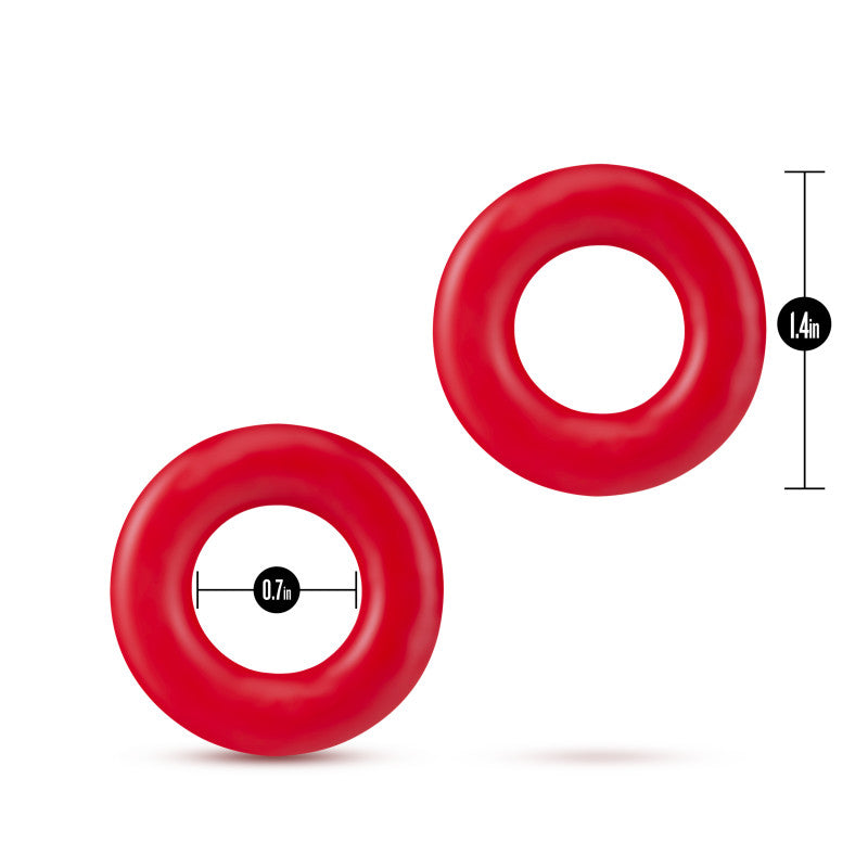 Stay Hard Red Donut Rings Male Cock Ring Durable and Stretchy COCK RINGS