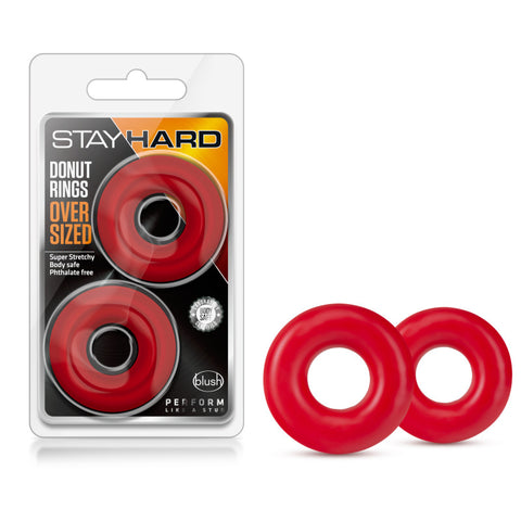 Stay Hard Donut Rings Oversized Large Set of 2 – Stretchy Cock Rings > Cock Ring > Sets