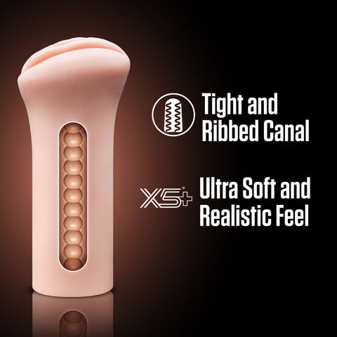 Ashlynn Beige Male Stroker Made with Ultra-Soft X5 Plus Material Strokers - Manual
