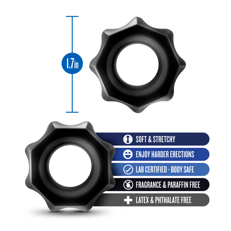 Stay Hard Nutz Cock Rings Set of 2 COCK RING Set