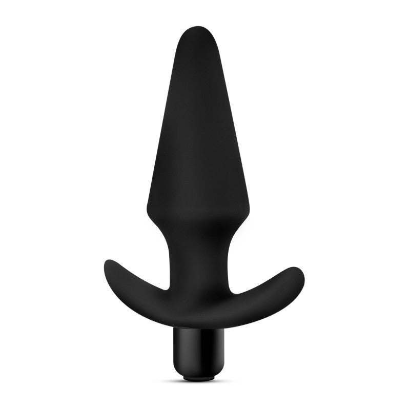 Anal Adventures Platinum Silicone Vibrating 5 Inch Anal Plug Black > Anal Range > Butt Plugs